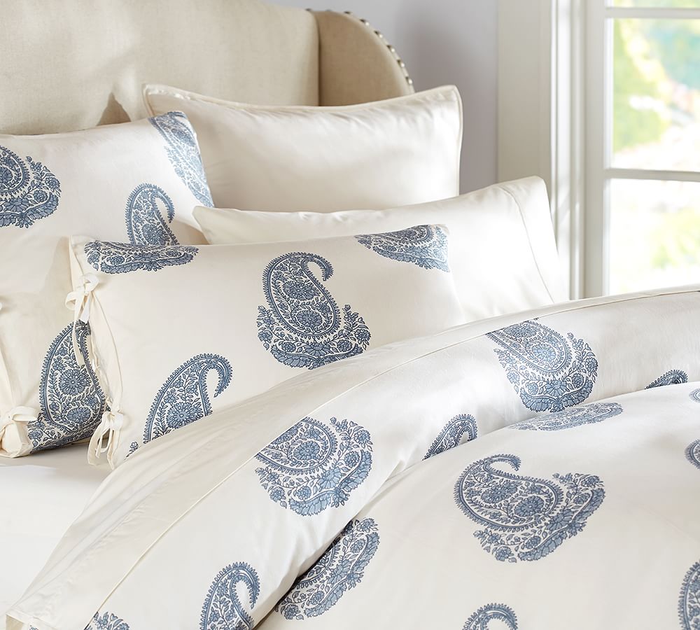 Rayna Paisley Patterned Duvet Cover & Sham Pottery Barn