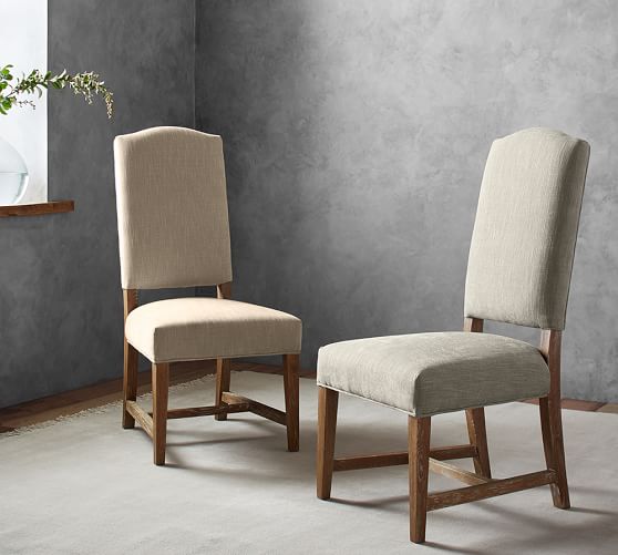 Ashton Upholstered Dining Chair, Upholstered Dining Chairs With Mahogany Legs