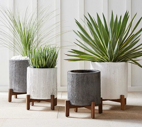 Bungalow Planter Collection Pottery Barn, Pottery Barn Planters Outdoors