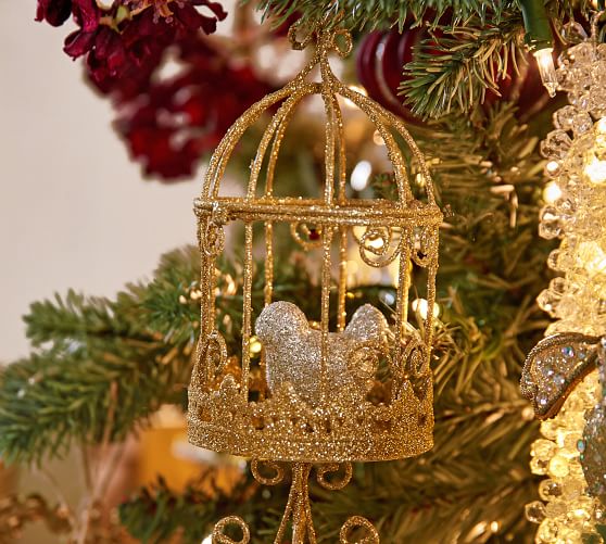 bird in a cage ornament