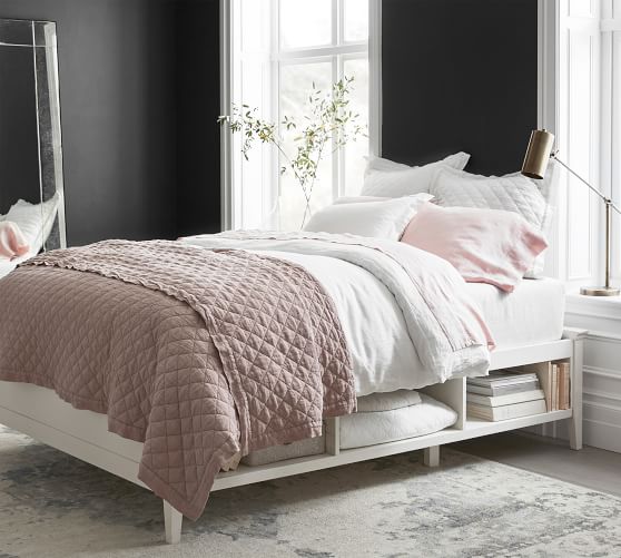 Clara Storage Platform Bed Pottery Barn, High Rise Bed Frame With Storage