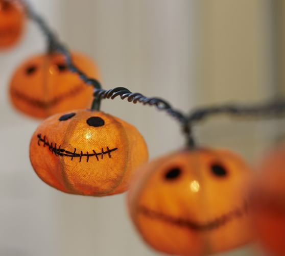 Halloween Jack O Lanterns String Lights Necklace 
