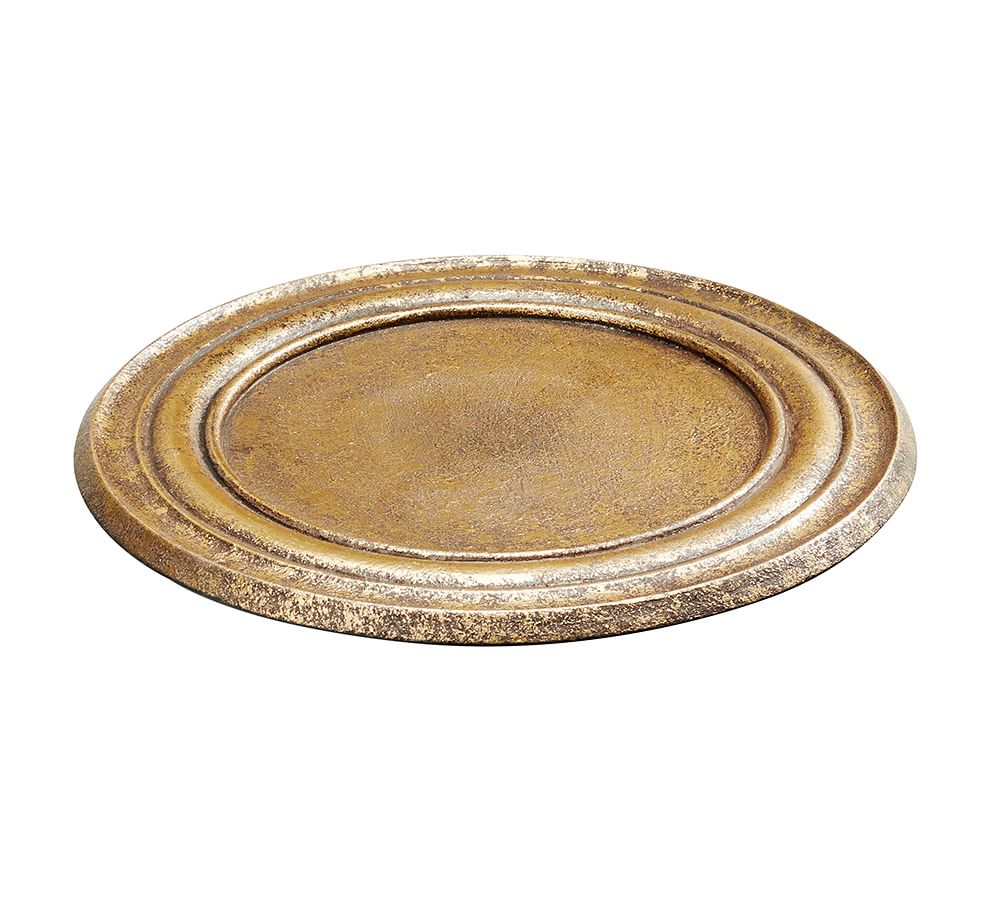 Gilt Turned Wood Charger Plate Pottery Barn
