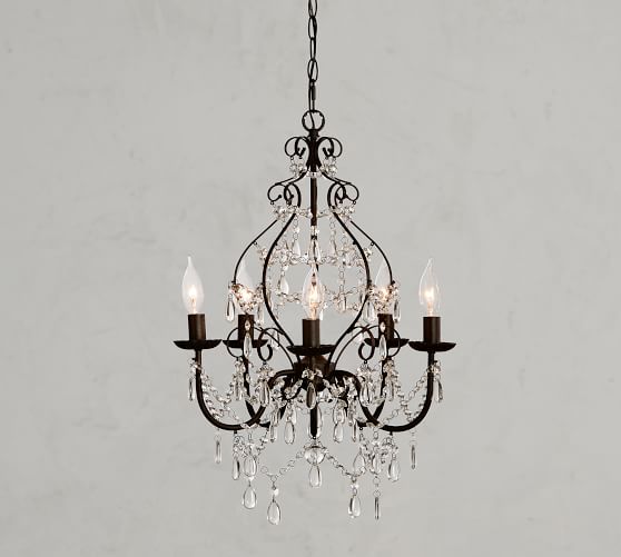 Paige Crystal Metal Chandelier, Pottery Barn Chandelier Parts