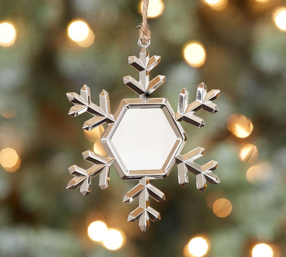 Custom made snowflake Christmas ornaments