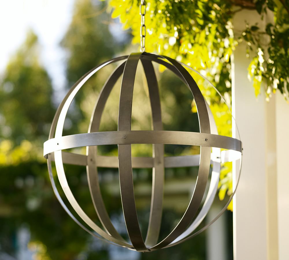 Galvanized Metal Orb Pottery Barn