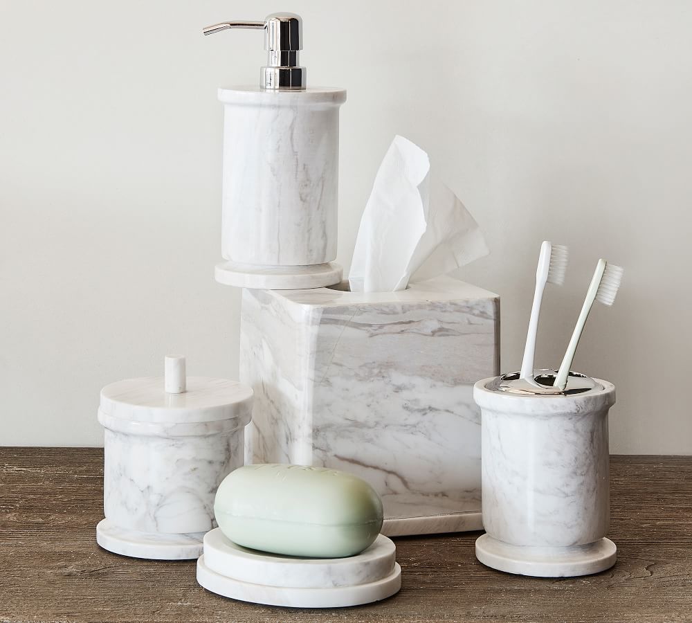 Monique Lhuillier Marble Bathroom Accessories Pottery Barn