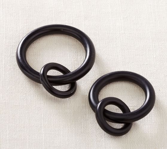 Pottery Barn Kids Drapery Clip Rings Set of 12 Oil Rubbed Bronze Metal Small 