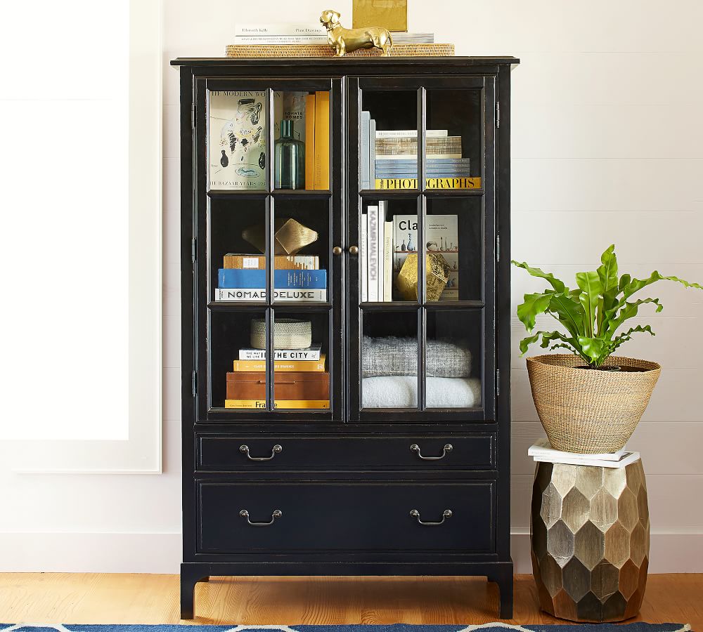 Bronson 40" x 65" Bookcase with Doors Pottery Barn