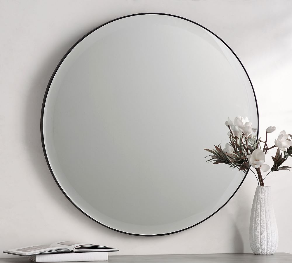 OPEN BOX Madalyn Round Beveled Edge Wall Mirror 36" Pottery Barn