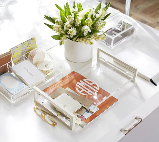 Loren Acrylic Decorative Tray Pottery Barn - Lucite Home Decor Trays Loren Acrylic Decorative Tray Pottery Barn - Lucite Home Decor Trays