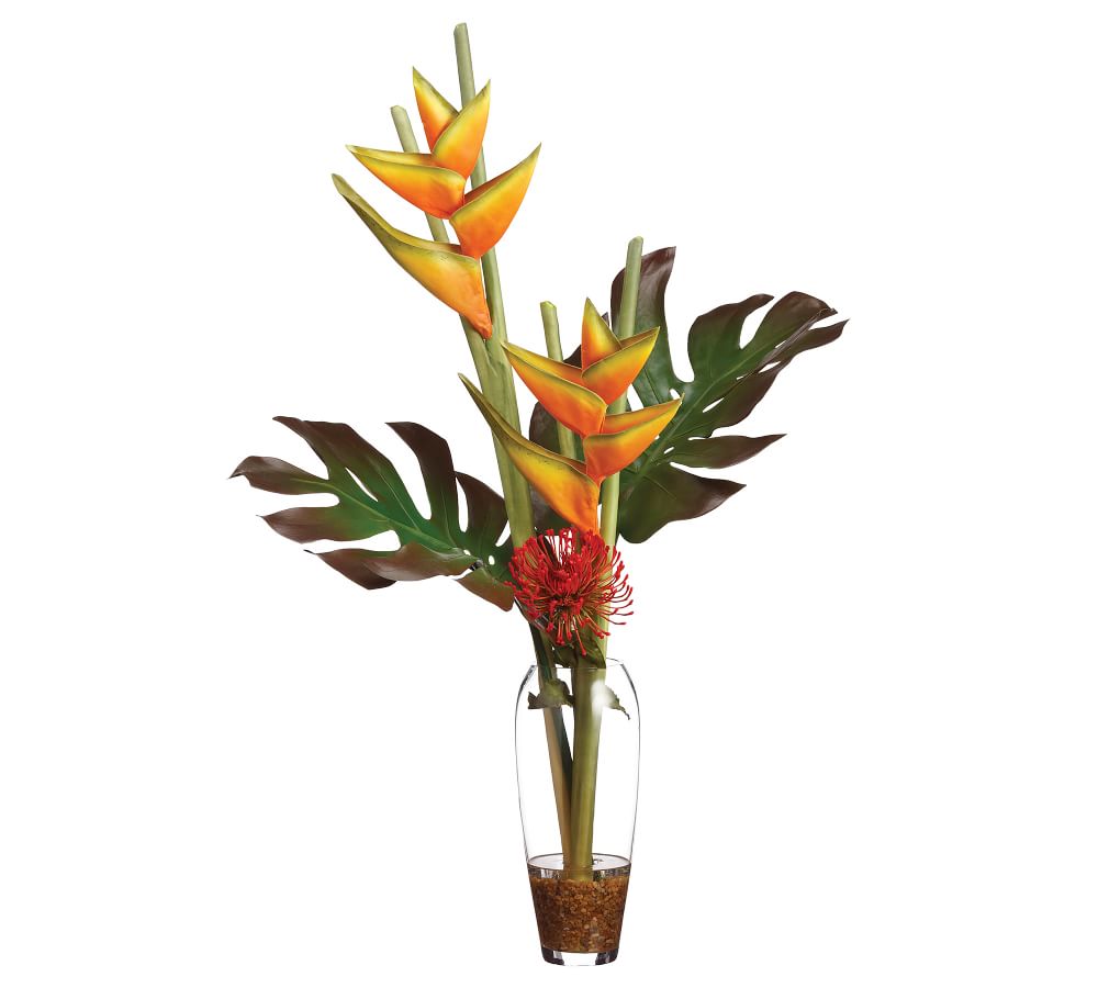 Faux Hawaiian Heliconia Arrangement Pottery Barn