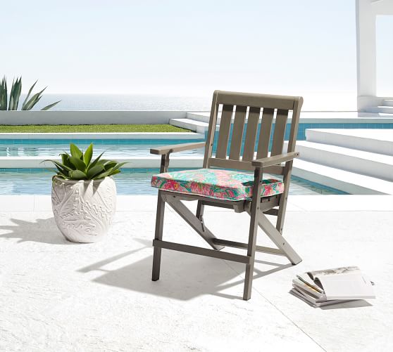 Lilly Pulitzer Of The Jungle Outdoor Dining Chair Cushion Pottery Barn Jungle Outdoor Dining Chair Cushion, Lilly Pulitzer Outdoor Furniture