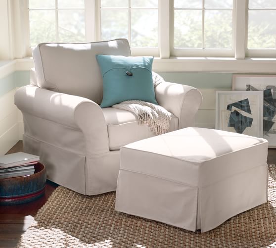 Pb Comfort Roll Arm Furniture, Pottery Barn Armchair Cover