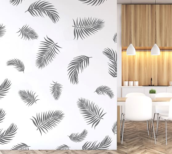 Palm Fronds Removable Wall Decal Pottery Barn - Are Wall Decals Easily Removable