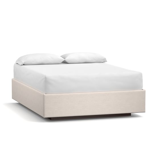 Upholstered Storage Platform Bed With, Platform King Bed With Storage Footboard