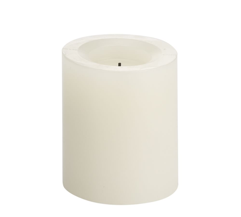 Standard Flameless LED Pillar Candle Ivory Pottery Barn