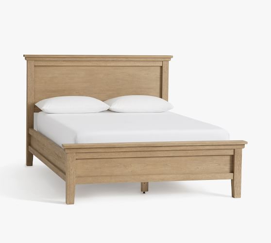 Farmhouse Bed Wooden Beds Pottery Barn, White Carved Headboard Full Sizes