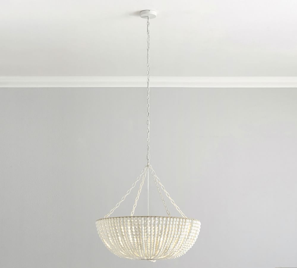 Bristol Wood Bead Chandelier Pottery Barn