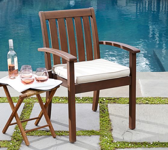 Piped Outdoor Dining Chair Cushion, West Elm Outdoor Dining Chair Cushions