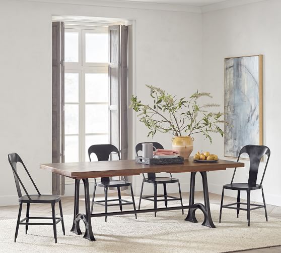 Weathered Industrial Extending Dining Table Pottery Barn Weathered Industrial Extending Dining, Juno Extendable Dining Table
