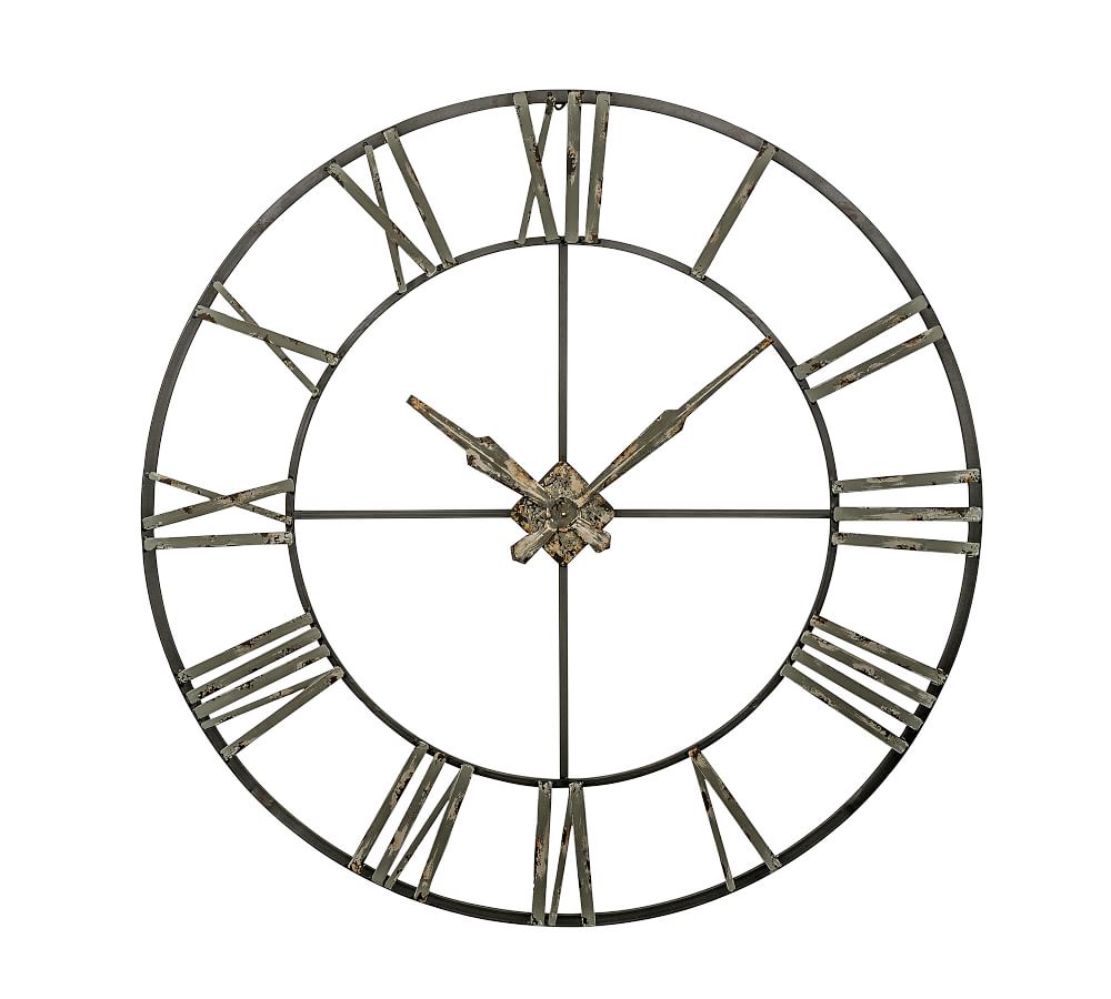 Oversized Galvanized Wall Clock Decorative Clock Pottery Barn