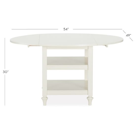 Shayne Round Drop Leaf Kitchen Table, Round Drop Leaf Pedestal Table White