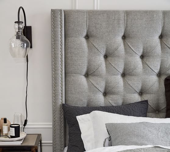 Harper Tufted Upholstered Tall, How Tall Should An Upholstered Headboard Be