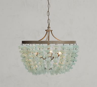 Enya Seaglass Chandelier Pottery Barn, How To Make A Sea Glass Chandelier