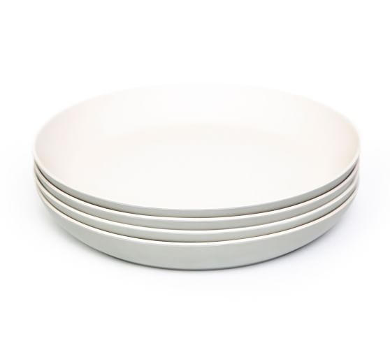 Bamboo Coupe Dinner Plate Sets, Round Dinner Plates With Lip