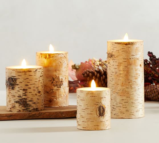 Different Sizes Scents and Colors Textured Scented Pillar Candles Made in USA