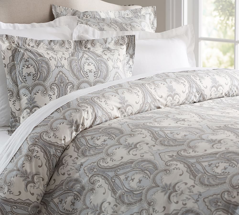Etta Organic Patterned Duvet & Sham Pottery Barn