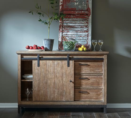 Lucy 58 Buffet Pottery Barn Lucy 58 Buffet Pottery Barn, Buffet Table Sliding Door
