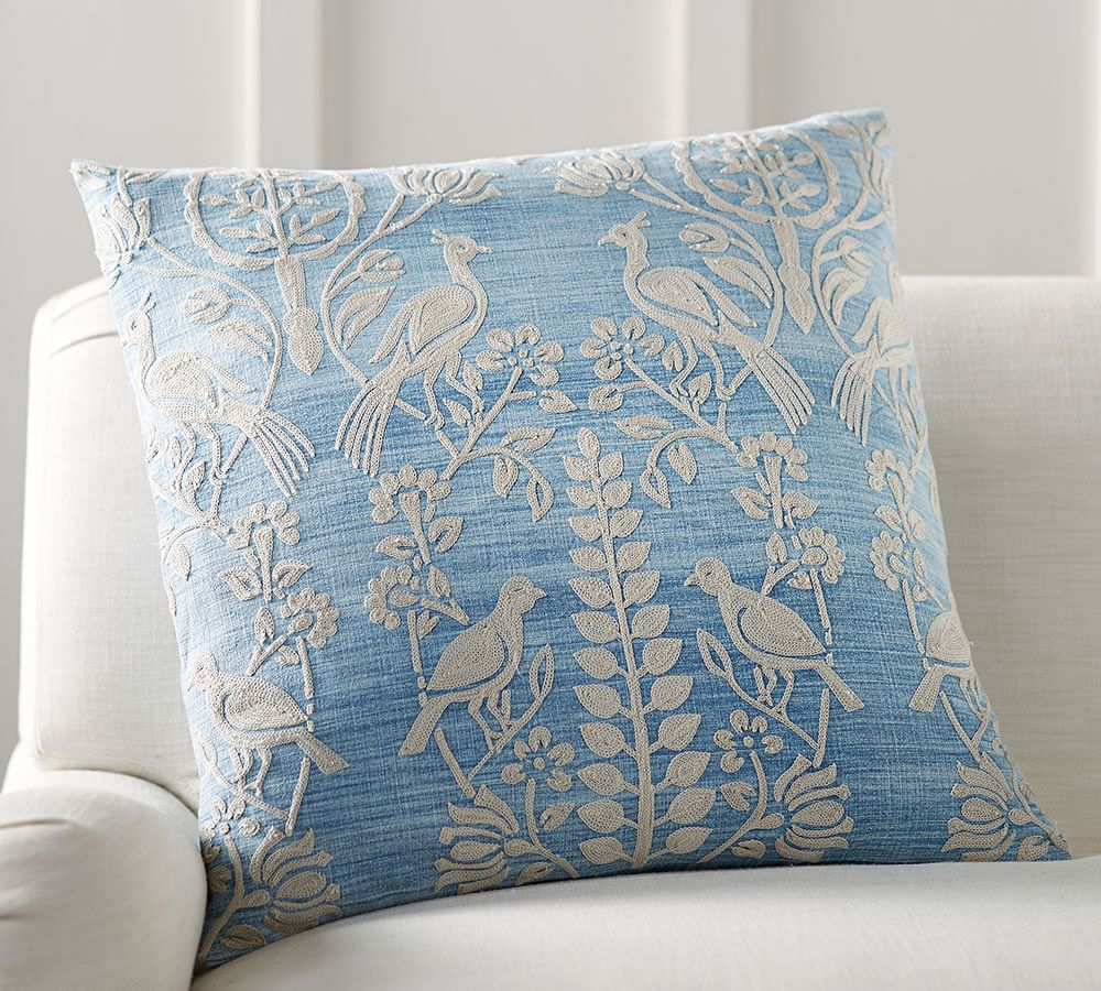 Robyn Embroidered Decorative Pillow Cover Pottery Barn