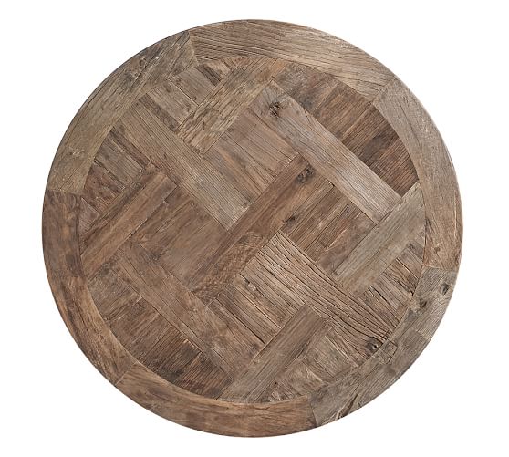 Parquet 36 Round Reclaimed Wood Coffee, 36 Inch Round Reclaimed Wood Table Top