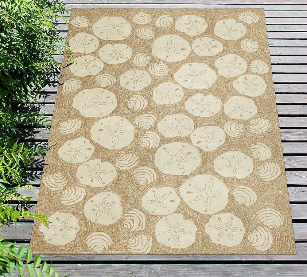 Seashell Hand Tufted Indoor/Outdoor Rug Pottery Barn