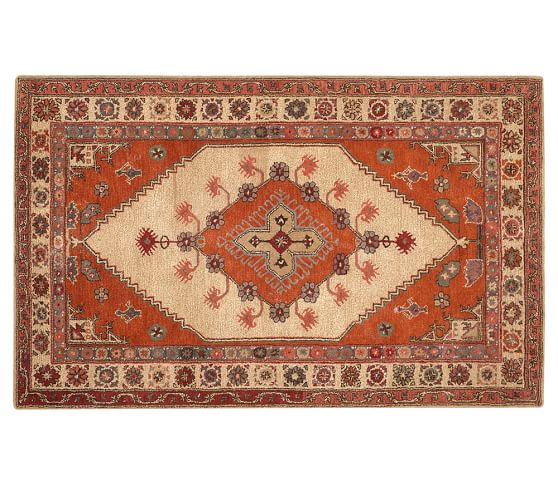 Orange Sahara Persian Rug Pottery Barn, What Is A Persian Style Rug