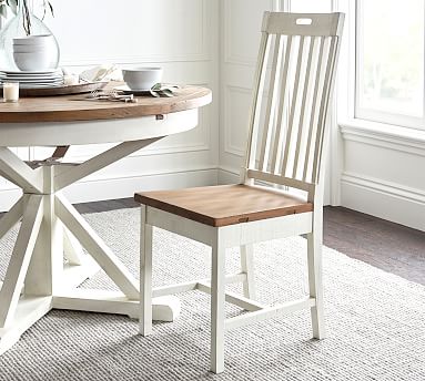 Hart Reclaimed Wood Wooden Dining Chair, White And Wood Dining Room Chairs
