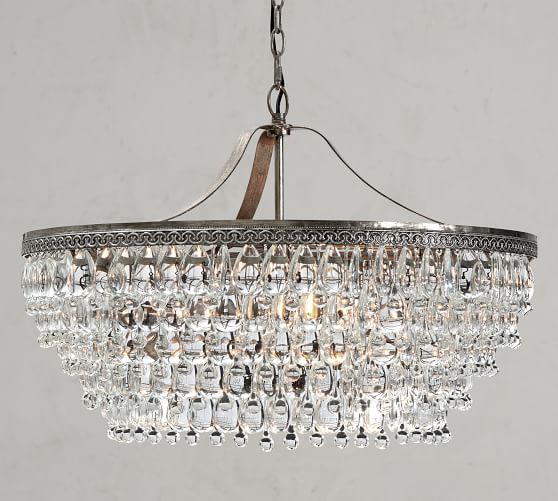Clarissa Round Chandelier Pottery Barn Clarissa Round Chandelier Pottery Barn, Clarissa Crystal Drop Round Chandelier