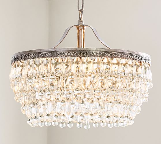 Pottery Barn Clarissa REPLACEMENT Glass LARGE teardrop Crystal Chandelier light 