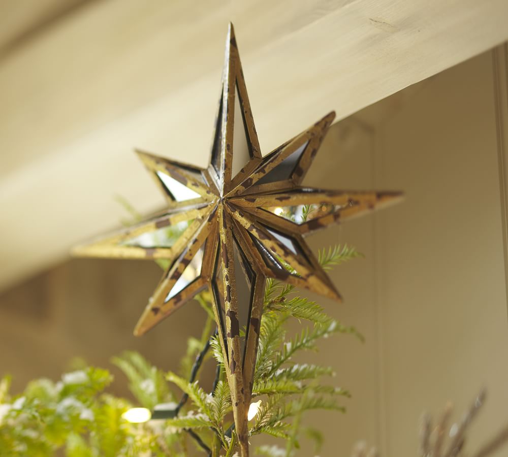 Mirrored Star Christmas Tree Topper | Pottery Barn