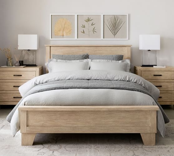Sumatra Ii Bed Wooden Beds Pottery Barn, How To White Wash Wooden Bed Frame