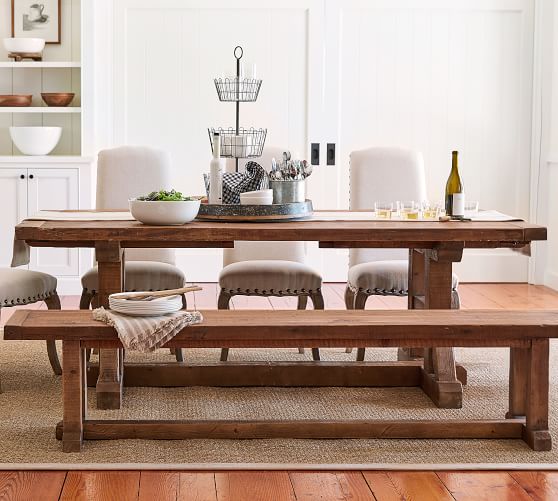 Stafford Reclaimed Wood Extending, Salvaged Wood Dining Room Table