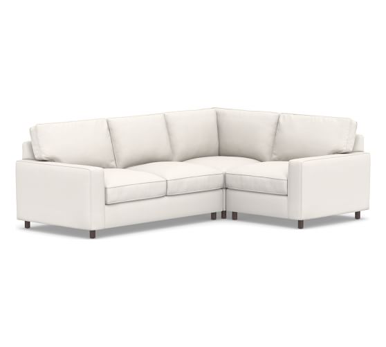 PB Comfort Square Arm Upholstered 3-Piece Sectional | Pottery Barn