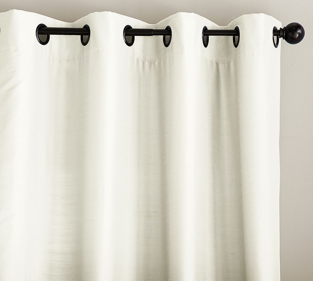Dupioni Silk Grommet Curtain | Pottery Barn