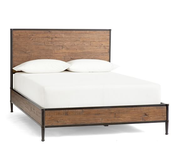 Juno Reclaimed Wood Bed Wooden Beds, Pottery Barn Metal Bed Frame Full Size