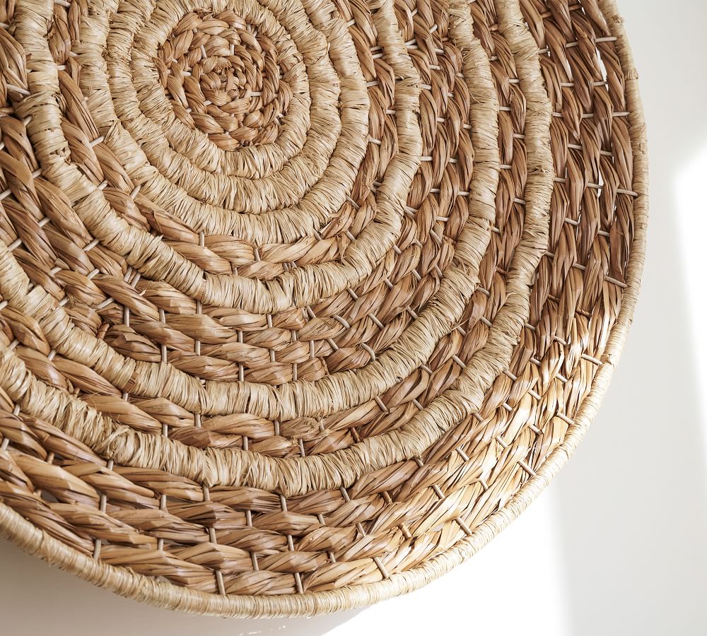 Double Handwoven Basket Wall Art 40" Pottery Barn