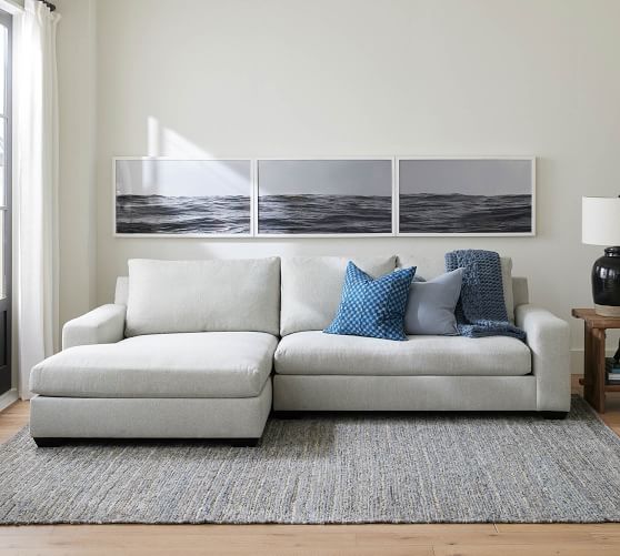 Big Sur Square Arm Upholstered Sofa, Sectional Vs Two Sofas