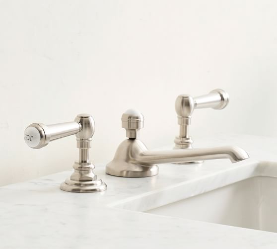 Sus Lever Handle Widespread Bathroom Sink Faucet Pottery Barn - Polished Nickel Widespread Bathroom Sink Faucet Cartridge