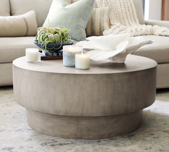 Byron 39 Round Coffee Table Pottery Barn, Pics Of Round Coffee Tables